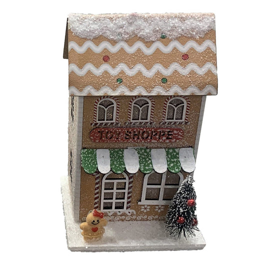 Gingerbread Toy Shoppe Christmas House LED Decoration