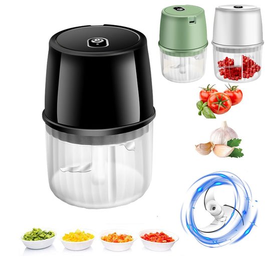 USB Rechargeable Electric Garlic Press Portable Wireless Food Chopper Mini Complementary Food Mixer Kitchen Gadgets