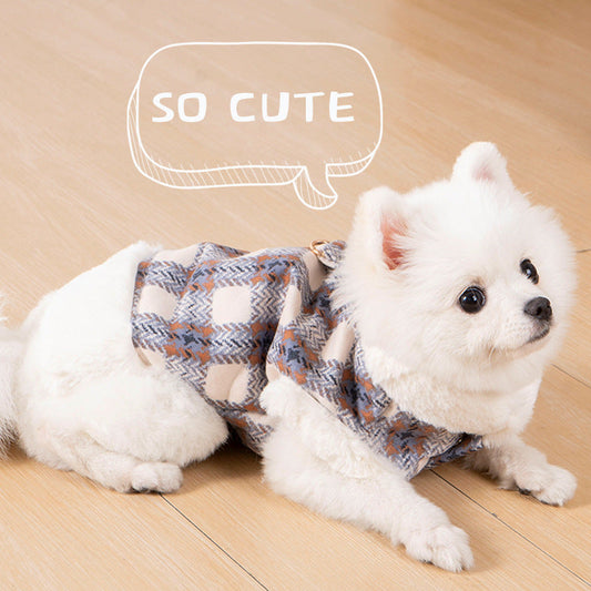 Autumn Winter Thermal Velvet Thick Rabbit Fur Plaid Clothing