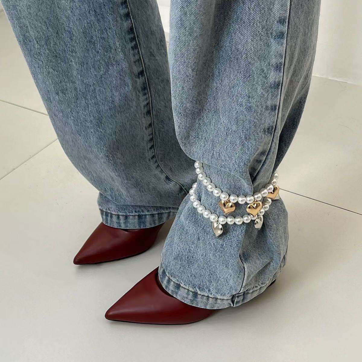 Accessories Ins-style Pearl Beaded Jeans Chain | Luxury Home Accessories | Heulog Glow