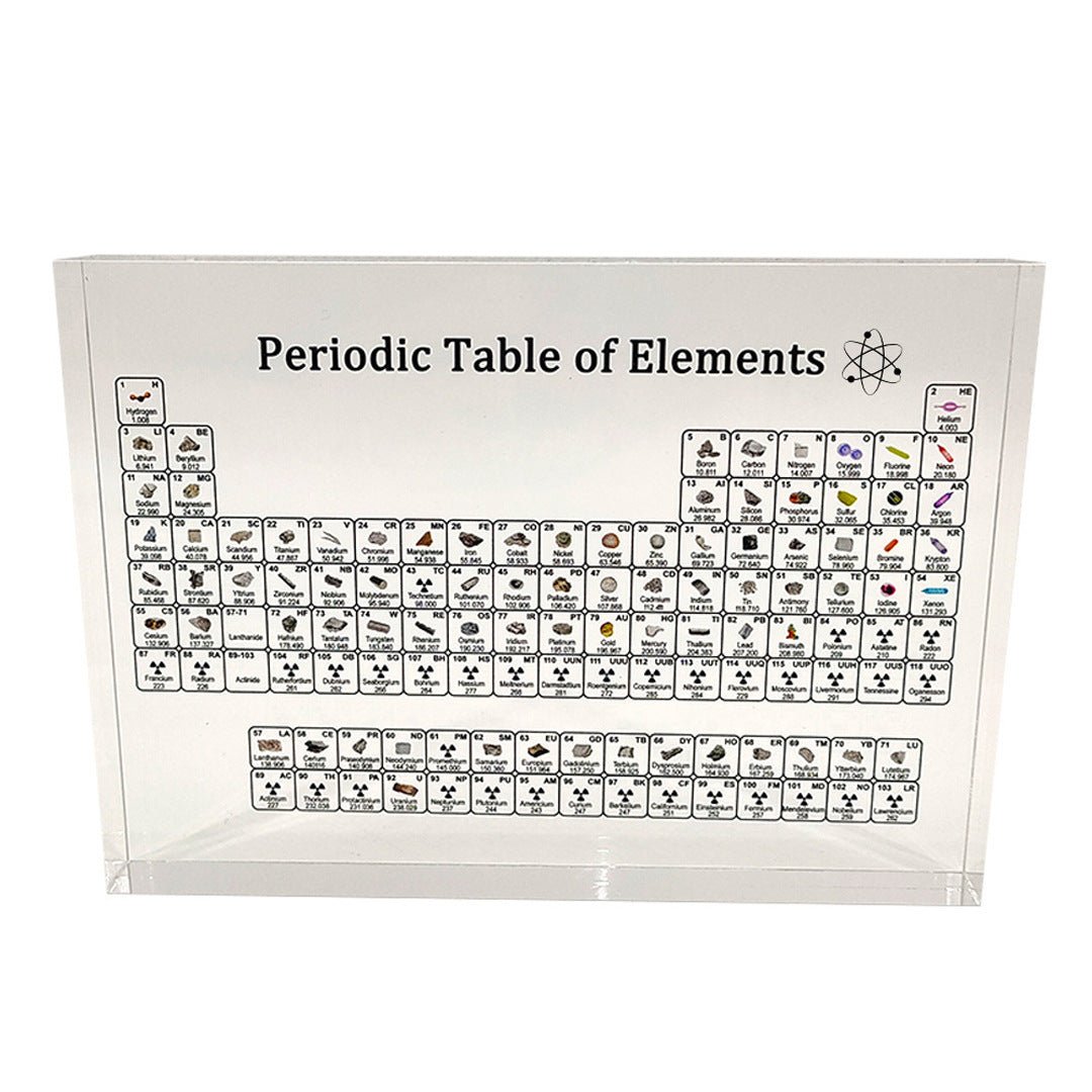 Acrylic Chemical Element Periodic Table Learning Display Card Crystal Element Periodic Table Crafts | Luxury Home Accessories | Heulog Glow