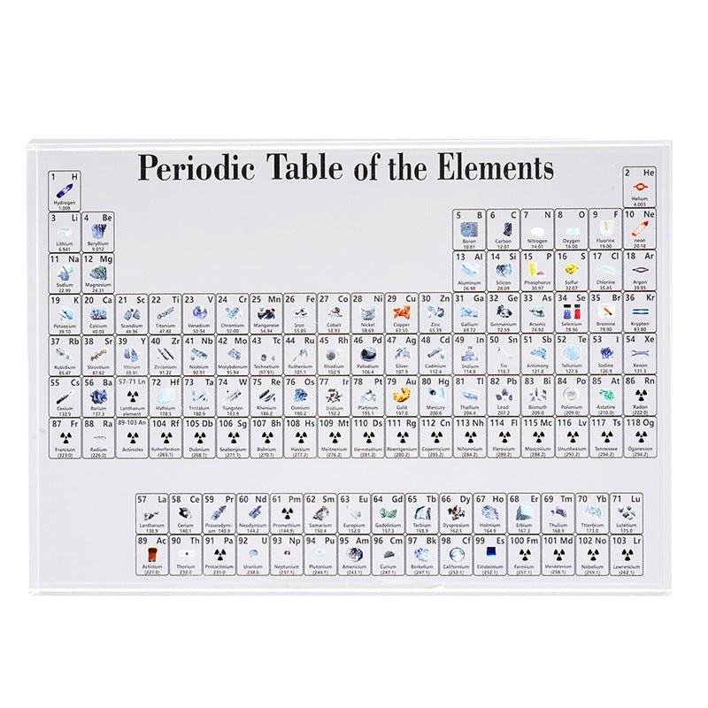 Acrylic Chemical Element Periodic Table Learning Display Card Crystal Element Periodic Table Crafts | Luxury Home Accessories | Heulog Glow