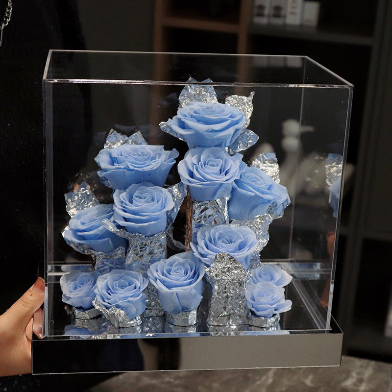 Acrylic Flower Box Valentine's Day Christmas Gift | Luxury Home Accessories | Heulog Glow