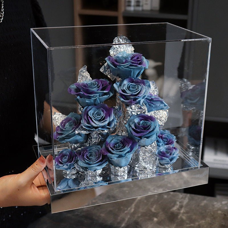 Acrylic Flower Box Valentine's Day Christmas Gift | Luxury Home Accessories | Heulog Glow