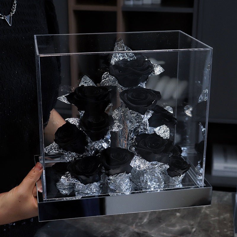 Acrylic Flower Box Valentine's Day Christmas Gift | Luxury Home Accessories | Heulog Glow