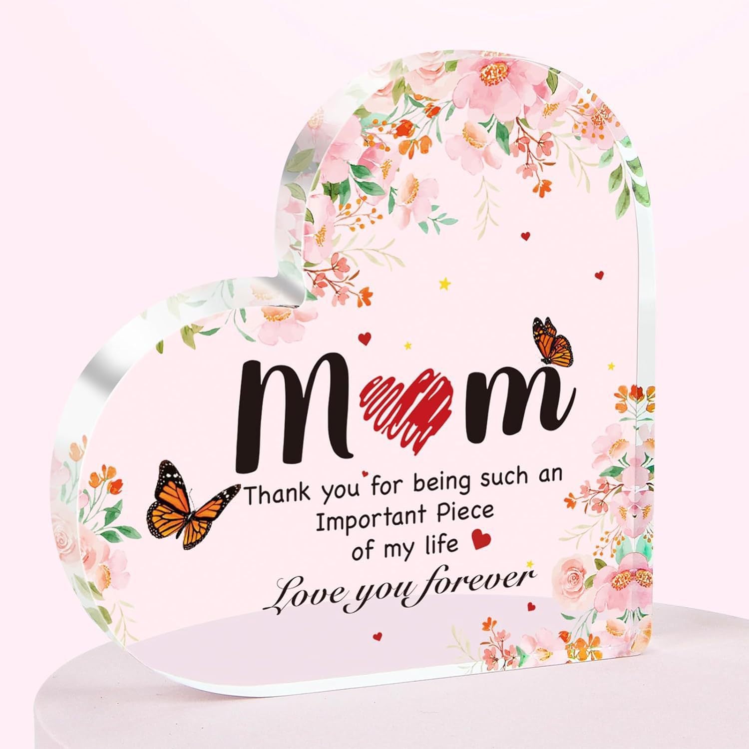 Acrylic Ornament Heart-shaped Crafts Valentine's Day Mother's Day Halloween Gift For Friends And Relatives Commemorative Gift | Luxury Home Accessories | Heulog Glow