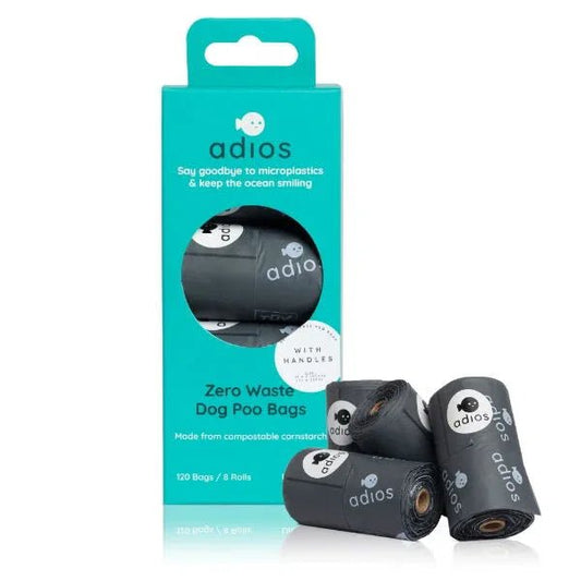 Adios Plastic 4 rolls in Grey (60 bags) - Handle on a Roll | Luxury Home Accessories | Heulog Glow