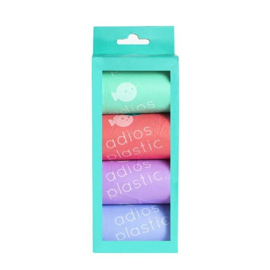 Adios Plastic Compstable Poo Bag Rainbow 4 x 15''s | Luxury Home Accessories | Heulog Glow