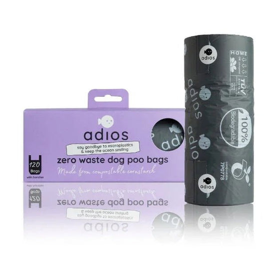 Adios Plastic Large Handle Bag on a Roll - 120pcs | Luxury Home Accessories | Heulog Glow