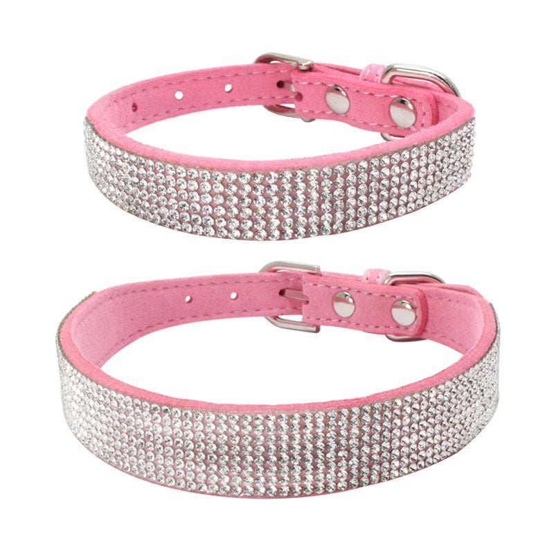 Adjustable Suede Leather Dog Collar Leash Set | Luxury Home Accessories | Heulog Glow