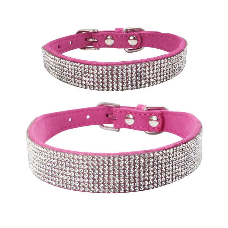 Adjustable Suede Leather Dog Collar Leash Set | Luxury Home Accessories | Heulog Glow