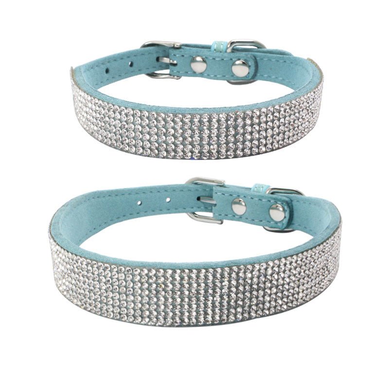Adjustable Suede Leather Dog Collar Leash Set | Luxury Home Accessories | Heulog Glow