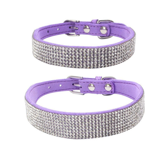 Adjustable Suede Leather Dog Collar Leash Set | Luxury Home Accessories | Heulog Glow