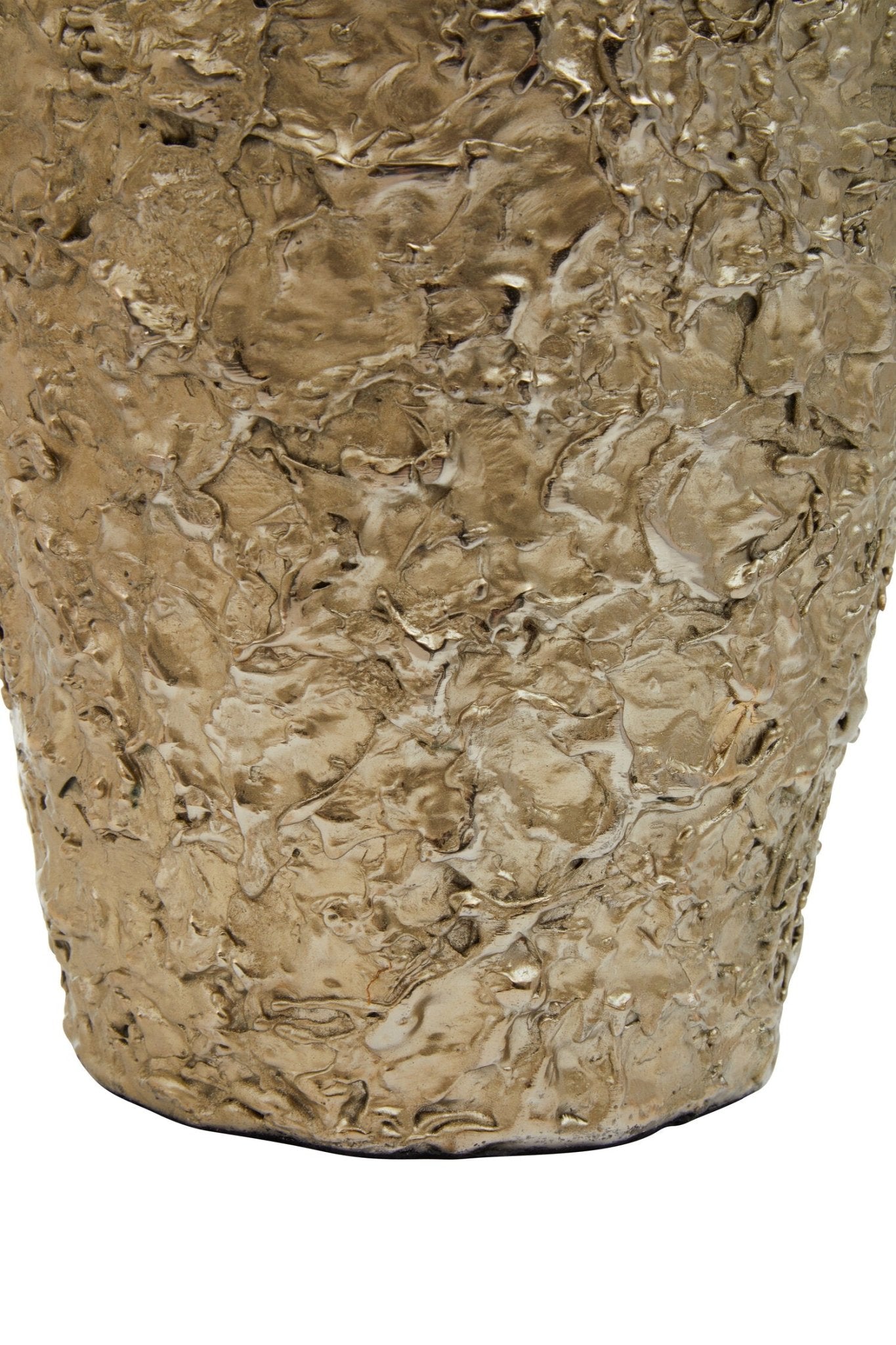 Akola Large Gold Textured Metal Vase | Luxury Home Accessories | Heulog Glow