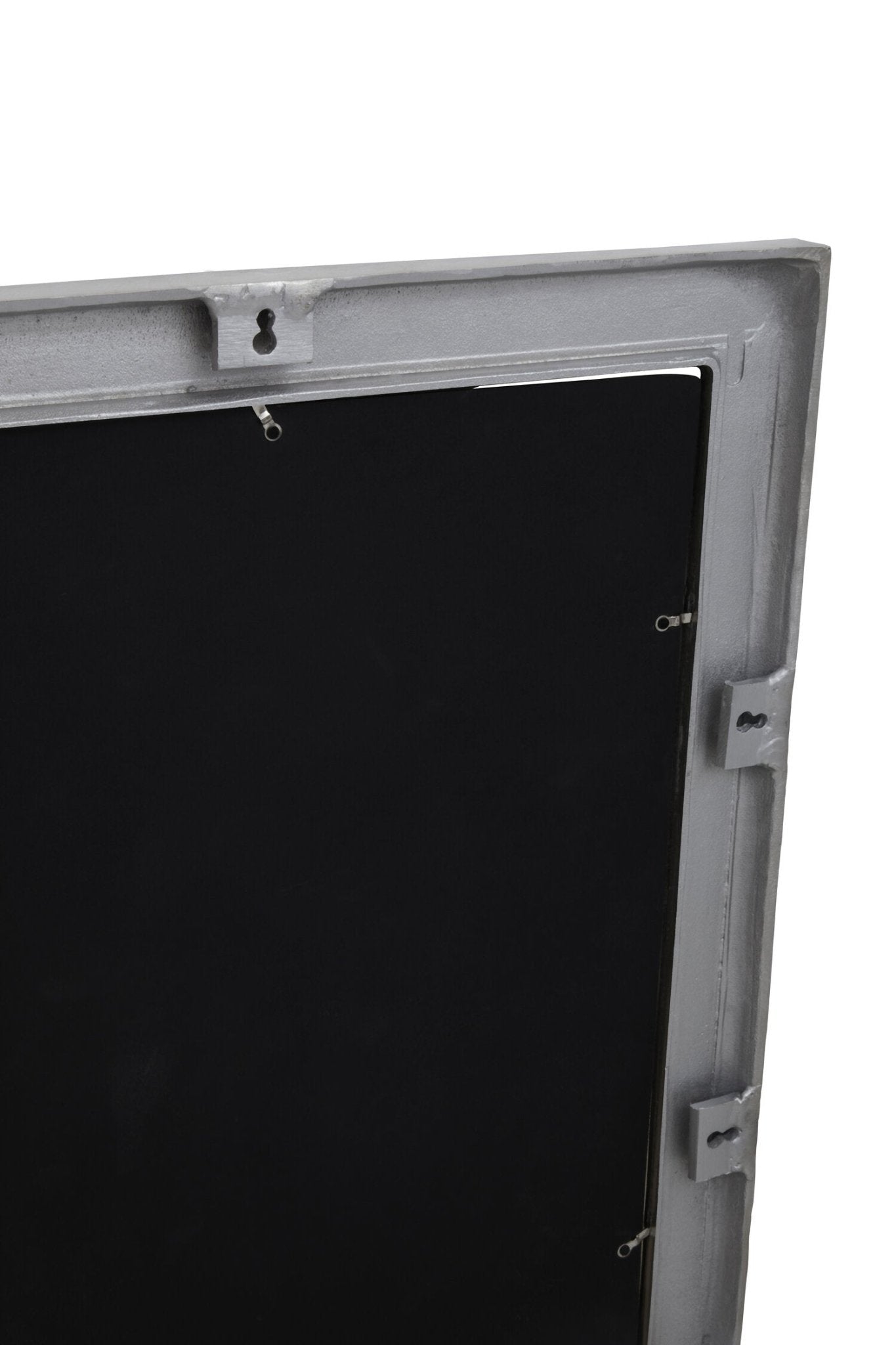 Akola Textured Silver Frame Rectangular Wall Mirror | Luxury Home Accessories | Heulog Glow