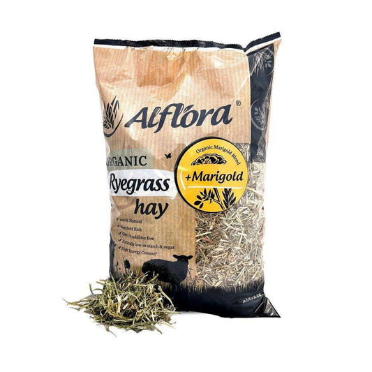 Alflora Organic Ryegrass Hay with Marigold 1kg | Luxury Home Accessories | Heulog Glow