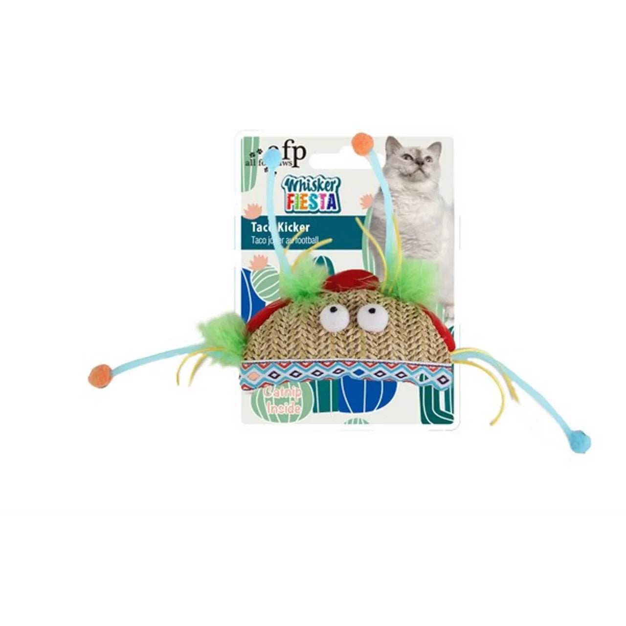 All For Paws Whisker Fiesta Taco Kicker | Luxury Home Accessories | Heulog Glow