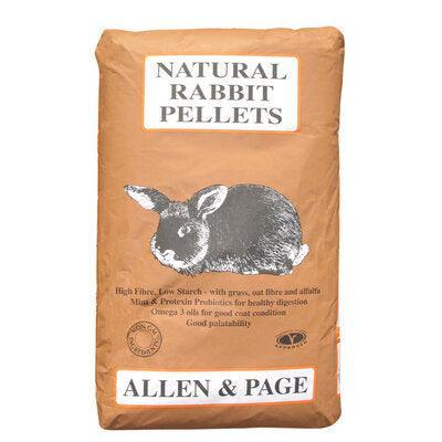 Allen & Page Natural Rabbit Pellets 20kg | Luxury Home Accessories | Heulog Glow