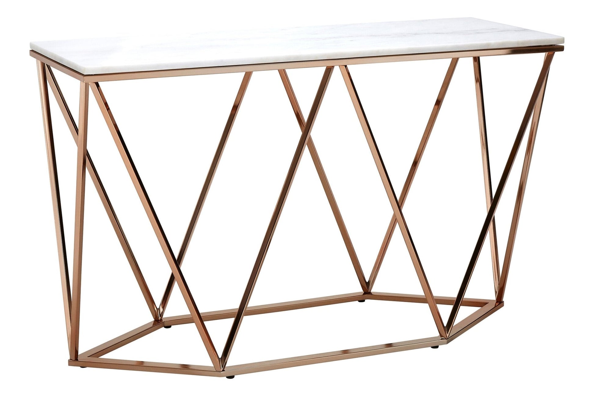 Allure Rectangular Champagne Console Table | Luxury Home Accessories | Heulog Glow