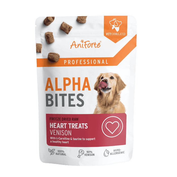 Alpha Bites Heart 90% venison with targeted cardiovascular support | Luxury Home Accessories | Heulog Glow