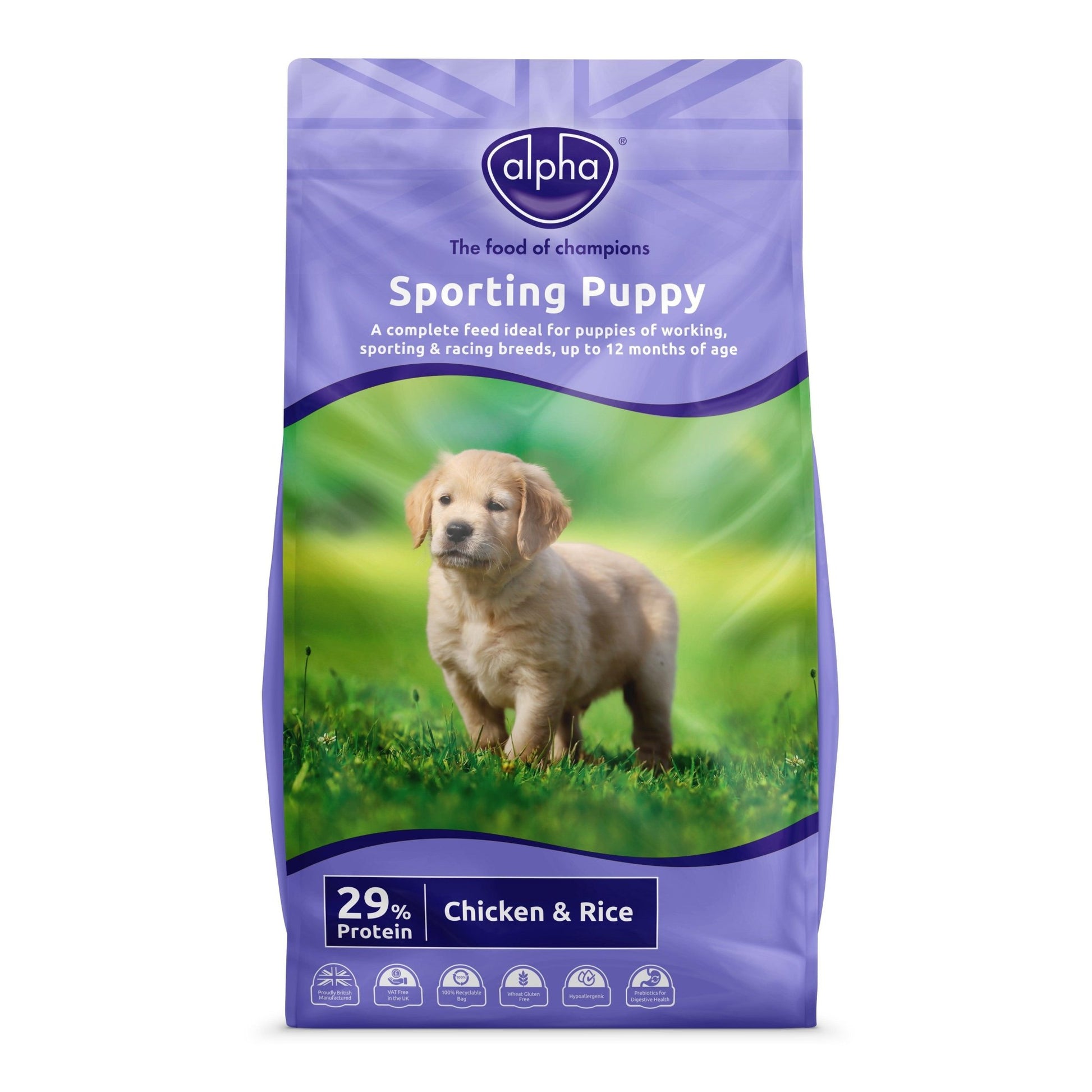 Alpha Puppy Sporting Chicken & Rice 15kg | Luxury Home Accessories | Heulog Glow