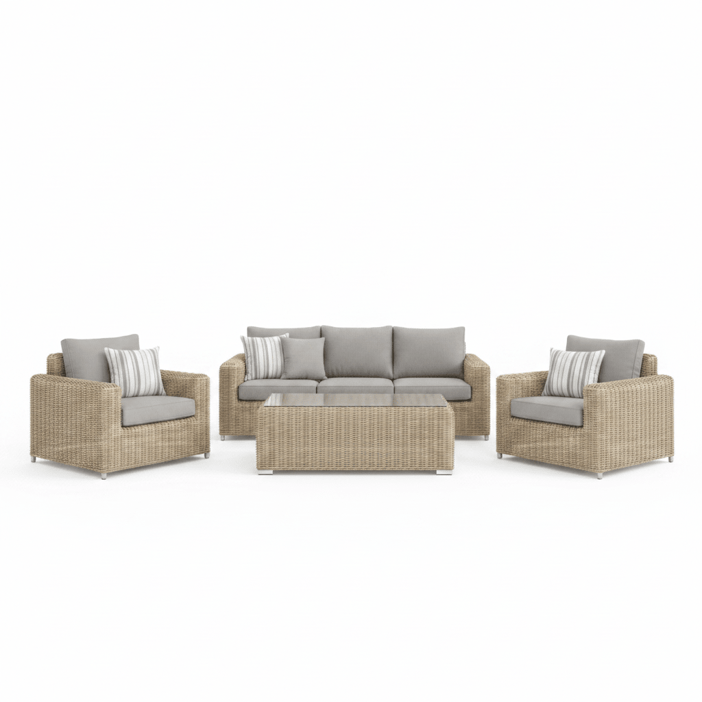 Amalfi Collection Outdoor Five Seater Set | Luxury Home Accessories | Heulog Glow