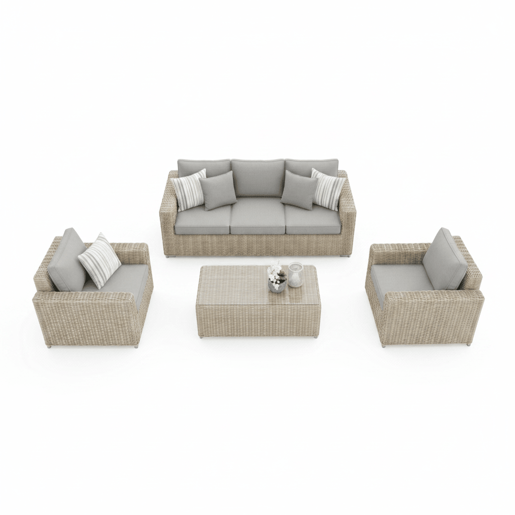 Amalfi Collection Outdoor Five Seater Set | Luxury Home Accessories | Heulog Glow