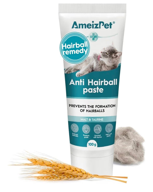 AmeizPet Hairball Remedy for Cats, Anti-Hairball Malt Paste for Pet Fur, Treatment for Long & Short Fur Cats, 100g | Luxury Home Accessories | Heulog Glow