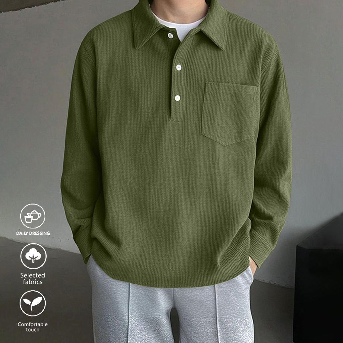 American Retro Casual Bottoming Shirt | Luxury Home Accessories | Heulog Glow
