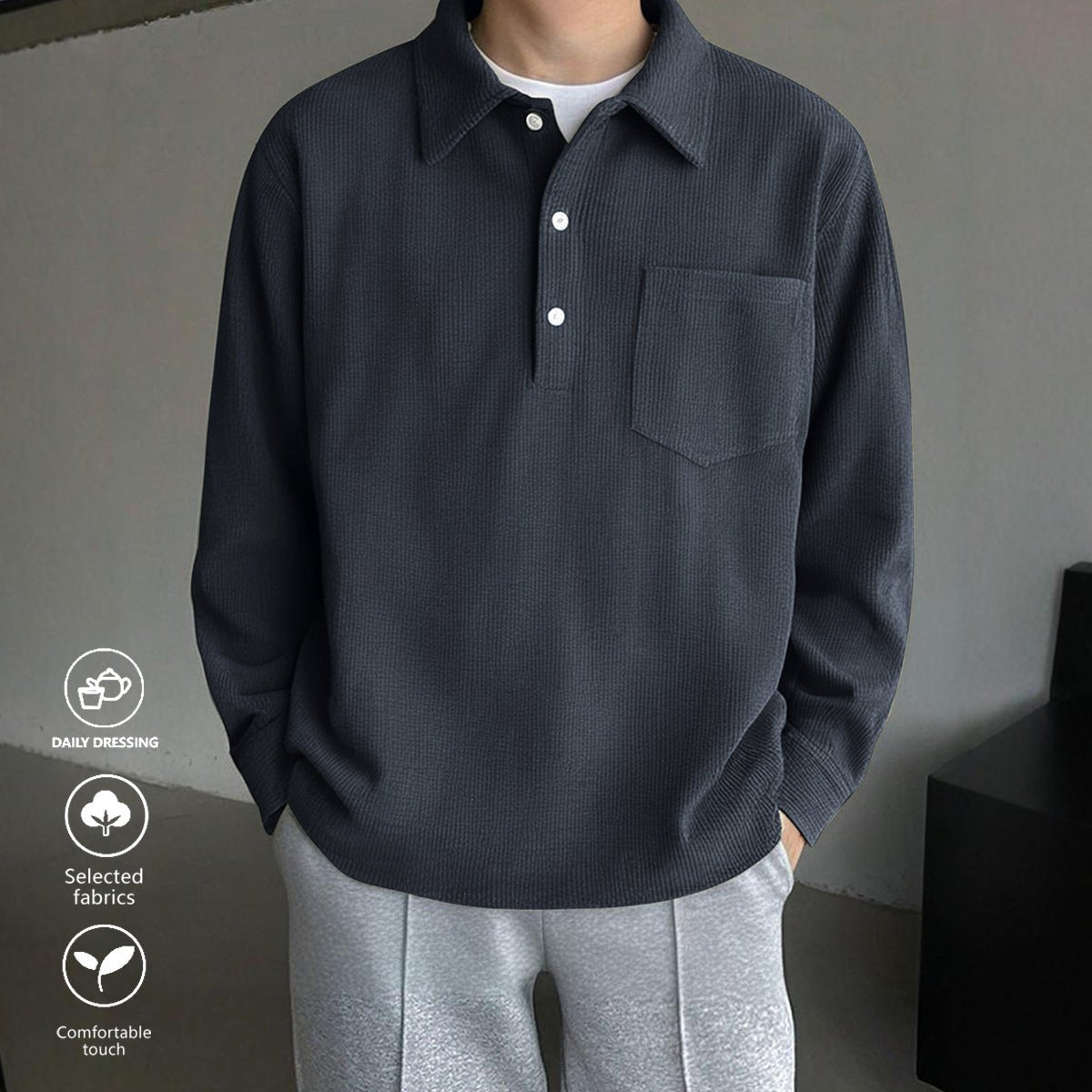 American Retro Casual Bottoming Shirt | Luxury Home Accessories | Heulog Glow