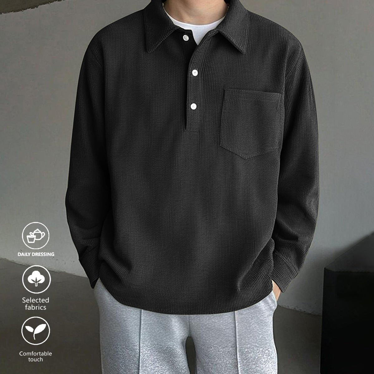 American Retro Casual Bottoming Shirt | Luxury Home Accessories | Heulog Glow