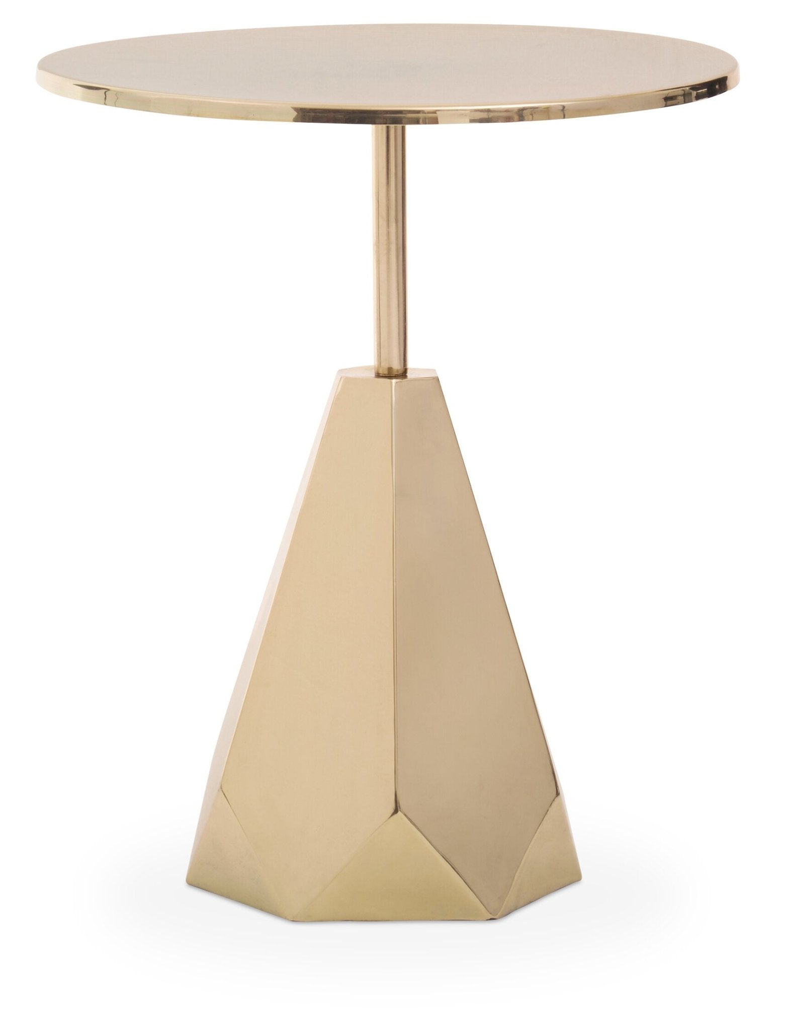 Amira Shiny Gold Side Table | Luxury Home Accessories | Heulog Glow