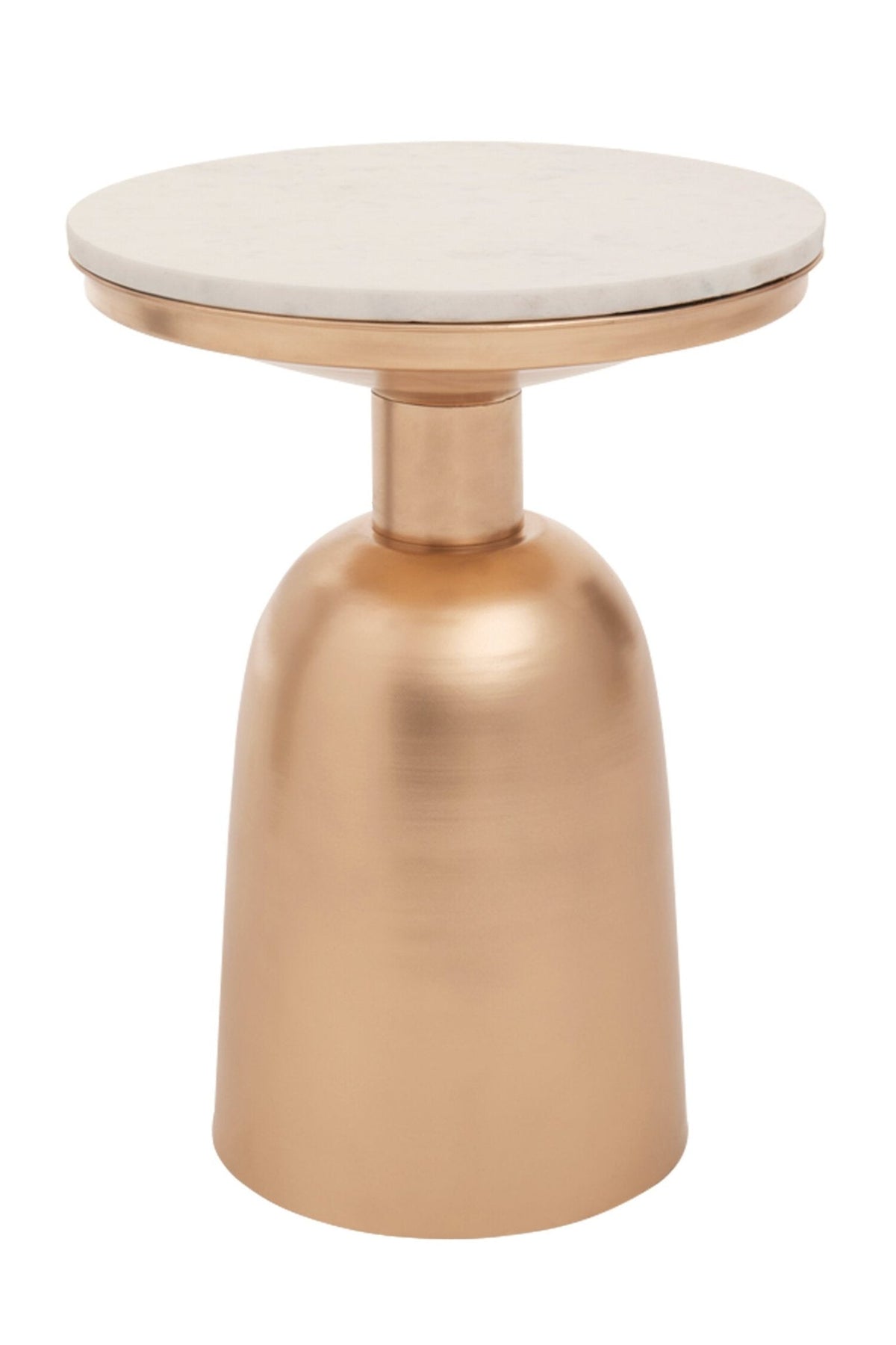 Amira White Marble Top Gold Base Side Table. | Luxury Home Accessories | Heulog Glow