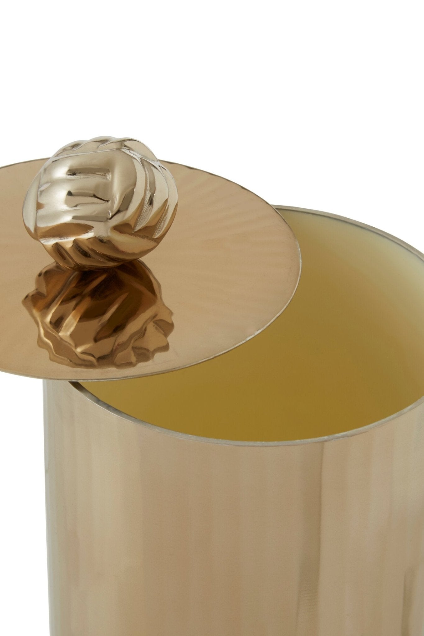 Amreli Vertical Textured Metallic Gold Finish Small Trinket Box | Luxury Home Accessories | Heulog Glow