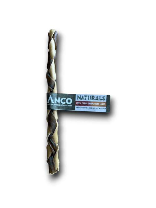 Anco Naturals Beef and Camel Braided Roll Large | Luxury Home Accessories | Heulog Glow
