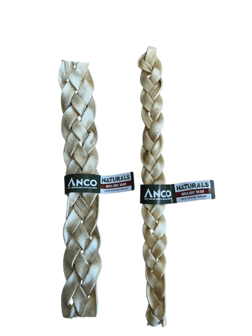 Anco Naturals Mega Beef Braid 50cm BULK DEAL x 20 | Luxury Home Accessories | Heulog Glow