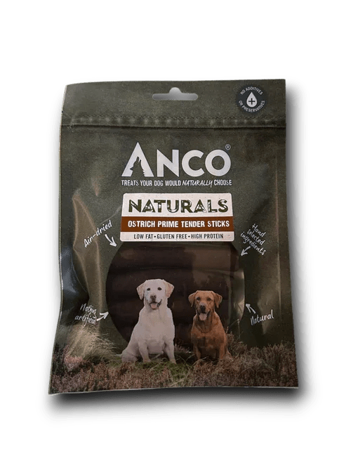 Anco Naturals Ostrich Prime Tender Sticks BULK DEAL 12x5pcs | Luxury Home Accessories | Heulog Glow