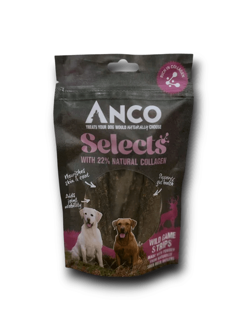 Anco Selects Wild Game Strips with Collagen BULK DEAL 10x 85g | Luxury Home Accessories | Heulog Glow