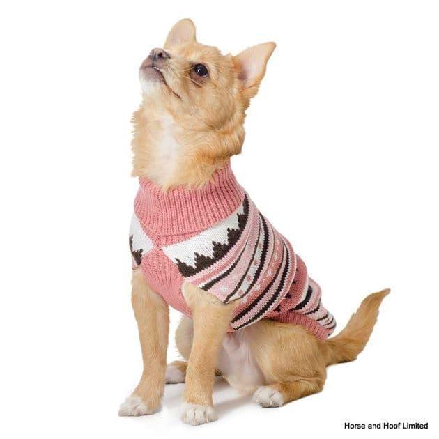 Ancol Alpine Knit Sweater Pink | Luxury Home Accessories | Heulog Glow