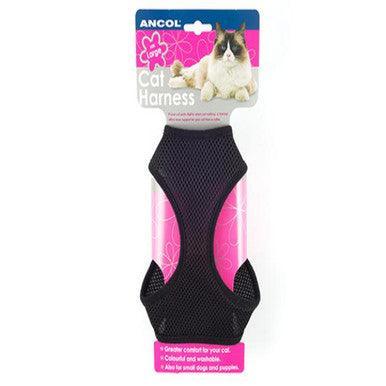 Ancol Cat Harness Soft Nylon Black Large | Luxury Home Accessories | Heulog Glow