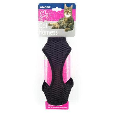 Ancol Cat Harness Soft Nylon Black Small | Luxury Home Accessories | Heulog Glow
