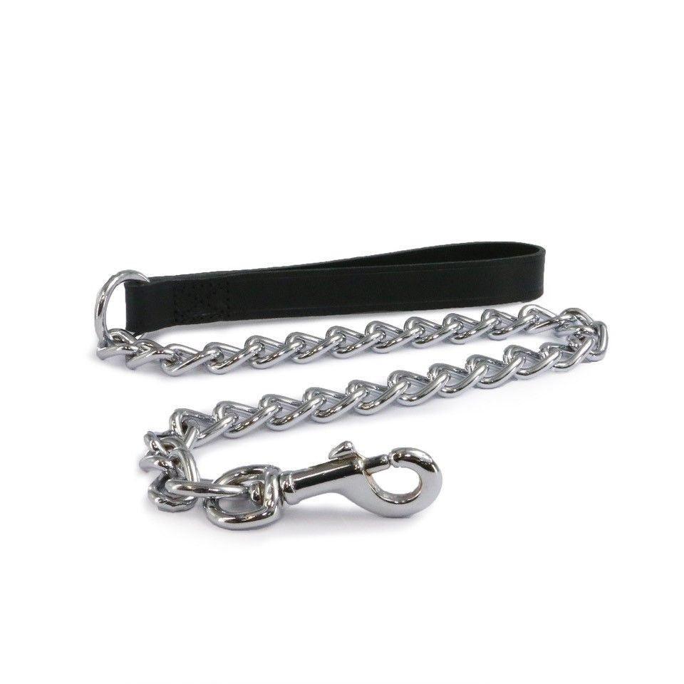 Ancol Classic Lth Chain XHvy Lead Bk | Luxury Home Accessories | Heulog Glow