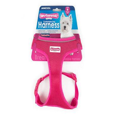 Ancol Comfort Mesh Harness Raspberry XSmall 28-40cm | Luxury Home Accessories | Heulog Glow