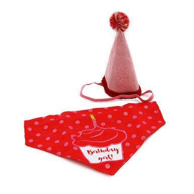 Ancol Its My Birthday Hat & Bandana Pink | Luxury Home Accessories | Heulog Glow