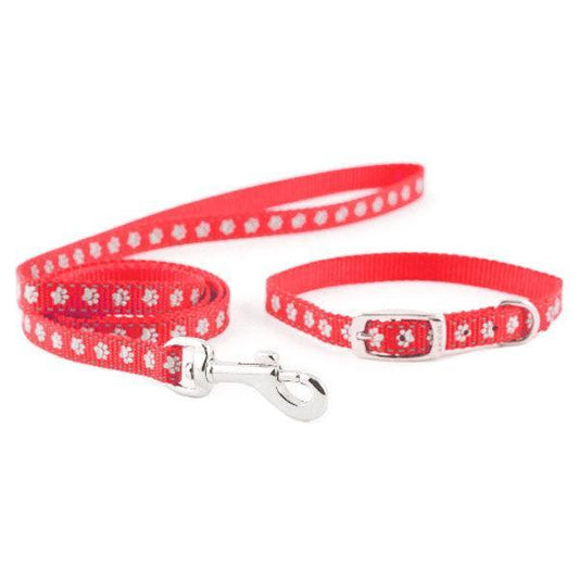 Ancol Nyl Puppy Coll & Lead Set Red | Luxury Home Accessories | Heulog Glow