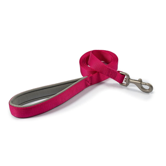 Ancol Nylon Padded Dog Lead Raspberry 25mm x 1m | Luxury Home Accessories | Heulog Glow