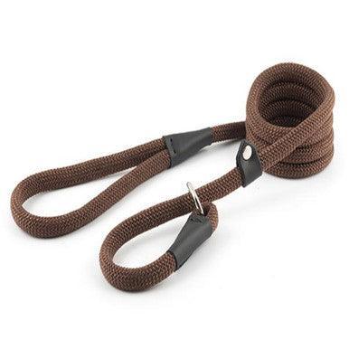 Ancol Timberwolf Nylon Deluxe Rope Slip Lead Brown 1.5mx12 | Luxury Home Accessories | Heulog Glow