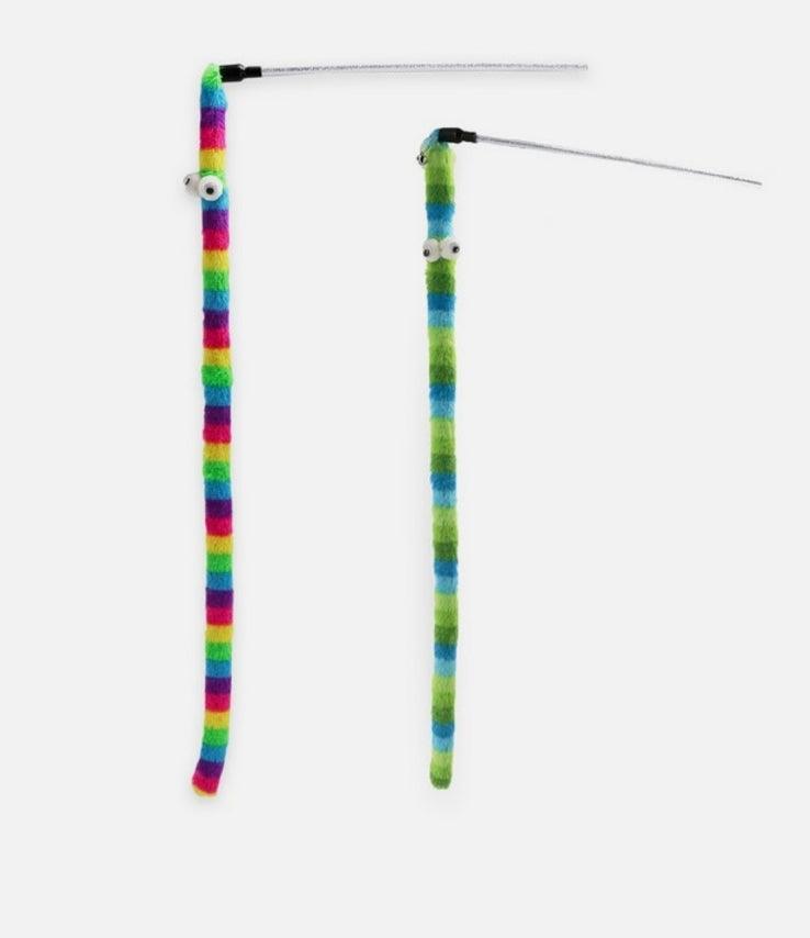 Ancol Wiggle Worm Cat Dangler Rainbow | Luxury Home Accessories | Heulog Glow