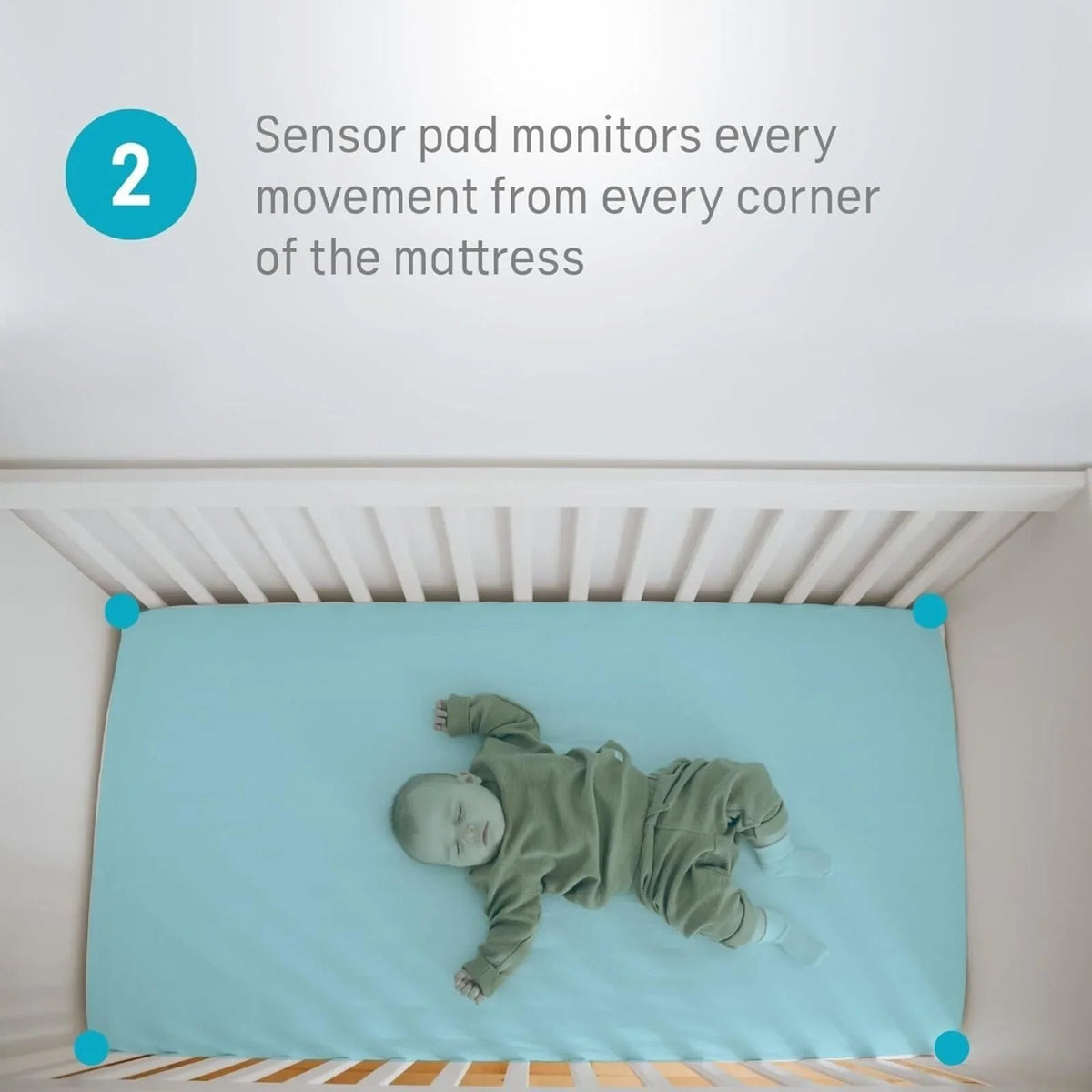 Angelcare AC25-1 Baby Movement Monitor Medically Certified | Luxury Home Accessories | Heulog Glow