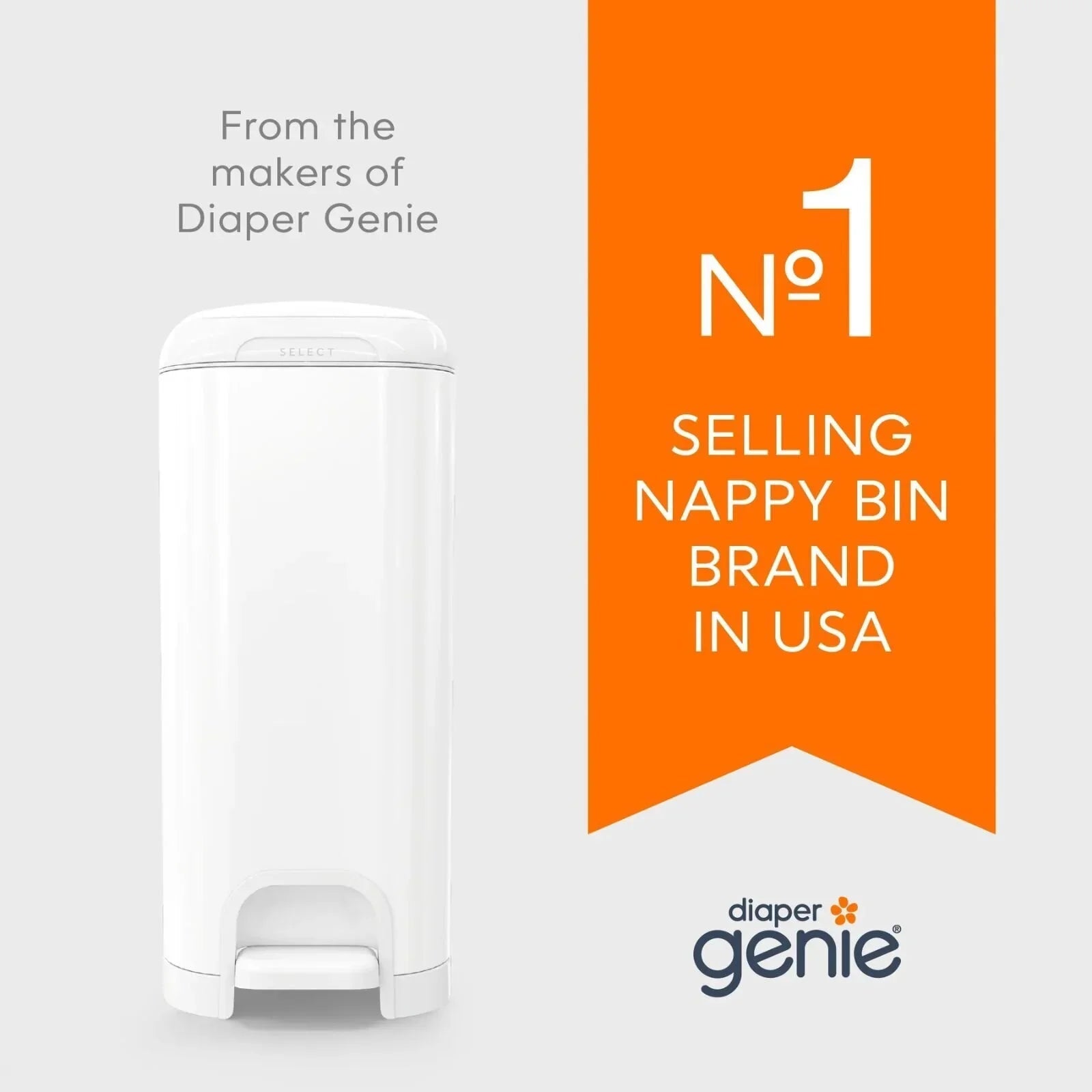 Angelcare Classic XL Nappy Bin with 1 Refill | Luxury Home Accessories | Heulog Glow